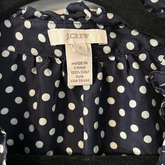 J.Crew 100% Silk Sleeveless Polka Dot Blouse – Size 2 - Picture 2 of 4